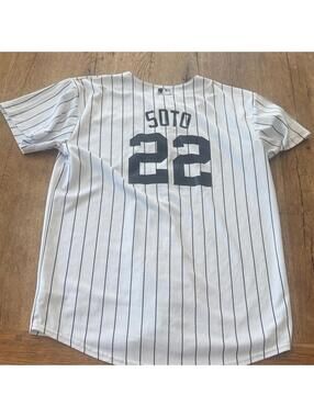 Striped Baseball Jersey with Number 22 youth size xl